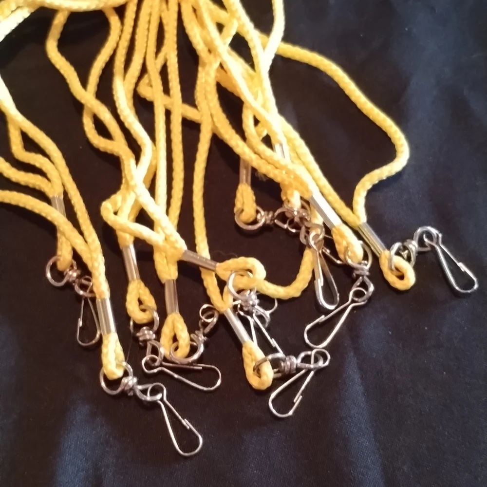 Lanyard for holding Name Tags color: Yellow 30 count